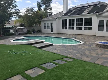 Swimming pool and land scape